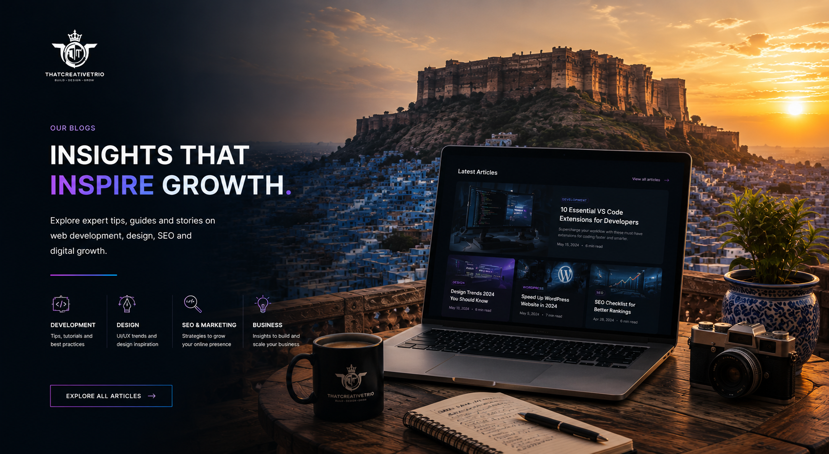 That Creative Trio blog — web design, SEO & development insights