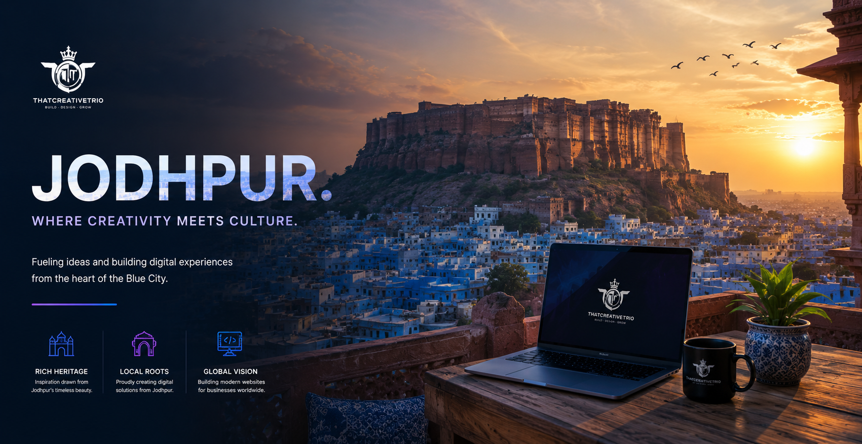 Professional website designer in Jodhpur, Rajasthan — That Creative Trio